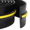 vidaXL Bodenabdichtung f&uuml;r die Garage Schwarz und Gelb 12 x 90 mm 2 m