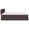 vidaXL Ottoman-Bett mit Matratze Dunkelbraun 180x200 cm Stoff