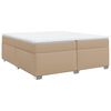 vidaXL Boxspringbett Matratze Cappuccino-Braun 200x200cm Kunstleder