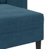 vidaXL 2-Sitzer-Sofa mit Chaiselongue L-Form Blau 125 cm Samt