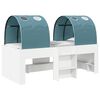 vidaXL Bett mit Tunnel 4 pcs Wei&szlig; und Hellblau Holzwerkstoff
