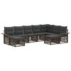 vidaXL Gartensofa-set 9 pcs Grau und Dunkelgrau Poly-Rattan