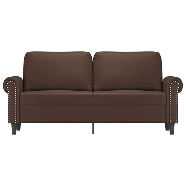 vidaXL 2-Sitzer-Sofa Braun 140 cm Kunstleder