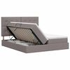 vidaXL Aufbewahrungsbett mit Kopfteil Taupe 200 x 200 cm Stoff