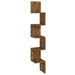 vidaXL Wand-Eckregal R&auml;uchereiche 20x20x127,5 cm Holzwerkstoff