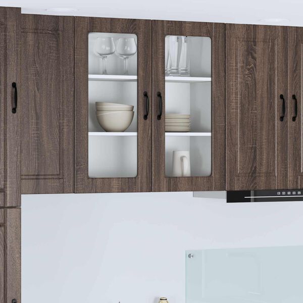 vidaXL K&uuml;chenschrank Braun Eichen-Optik 80 x 31 x 80 cm Holzwerkstoff