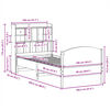 vidaXL Massivholzbett mit Regal ohne Matratze Wachsbraun 100x200 cm