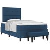 vidaXL Boxspringbett mit Kopfteil Blau 120 x 200 cm Stoff