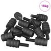 vidaXL Abstandsschraube 4865 pcs Schwarz M4 Gummi und Stahl