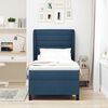 vidaXL Boxspringbett mit Matratze mit Kopfteil Blau 100 x 200 cm Stoff