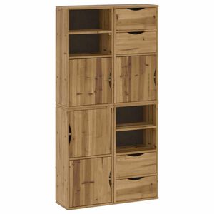 vidaXL Beistellschr&auml;nke 4 Stk. ODDA 40x24x79 cm Massivholz Kiefer