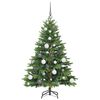 vidaXL K&uuml;nstlicher Weihnachtsbaum mit 150 LEDs Gr&uuml;n 120 cm PE und PVC
