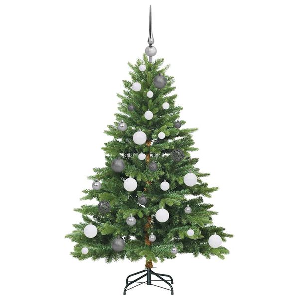 vidaXL K&uuml;nstlicher Weihnachtsbaum mit 150 LEDs Gr&uuml;n 120 cm PE und PVC