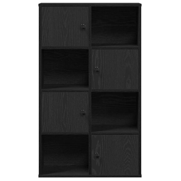 vidaXL B&uuml;cherregal Schwarz Eichen-Optik 60x24x101,5 cm Holzwerkstoff