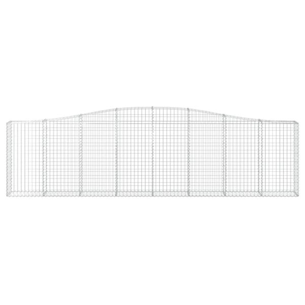 vidaXL Gabionen mit Hochbogen 15Stk. 400x30x100/120cm Verzinktes Eisen