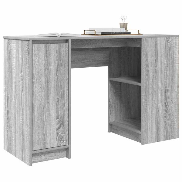 vidaXL Schreibtisch Grau Sonoma 120x42x76 cm Holzwerkstoff