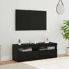 vidaXL TV-Schr&auml;nk 2 pcs Schwarz Eichen-Optik 60 x 35 x 40 cm