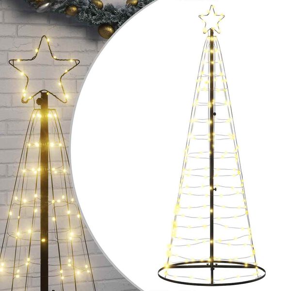vidaXL LED Weihnachtsbaum 200 LEDs Warmweiß 180 cm
