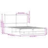 vidaXL Metallbett ohne Matratze Braun Eichen-Optik 120x200 cm