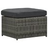 vidaXL 4-tlg. Garten-Lounge-Set mit Auflagen Poly Rattan Anthrazit