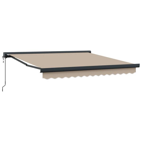 vidaXL Markise Beige 350 x 250 x 165 cm Polyester und Aluminium