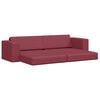 vidaXL Schlafsofa 200cm Weinrot Stoff