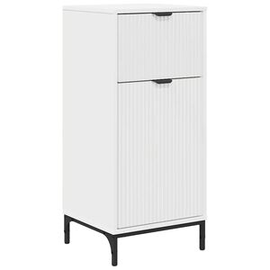 vidaXL Badezimmerschrank Wei&szlig; 39,5 x 36 x 88 cm Holzwerkstoff, Metall