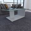 Kaffeetisch Tisch Glastisch Couchtisch Beistelltisch Design wei&szlig;