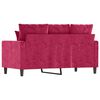 vidaXL 2-Sitzer-Sofa Weinrot 120 cm Samt
