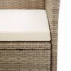 vidaXL 5-tlg. Garten-Essgruppe mit Kissen Poly Rattan Beige