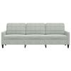 vidaXL 3-Sitzer-Sofa Hellgrau 210 cm Samt