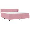 vidaXL Boxspringbett mit Matratze mit Kopfteil Rosa 200 x 200 cm Samt