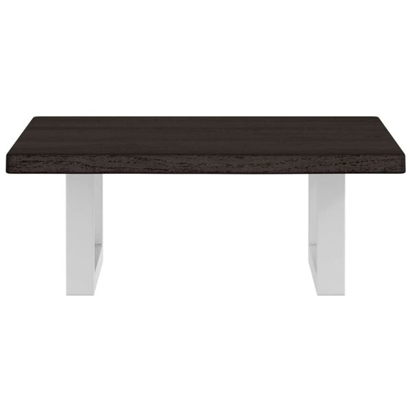 vidaXL Waschtischplatte mit Halterung Stahl und Massivholz Eiche