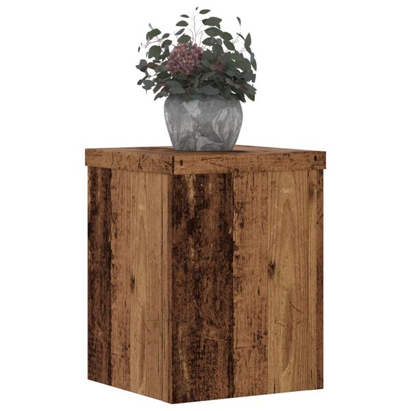 vidaXL Pflanzenst&auml;nder 2 Stk. Altholz-Optik 15x15x20 cm Holzwerkstoff