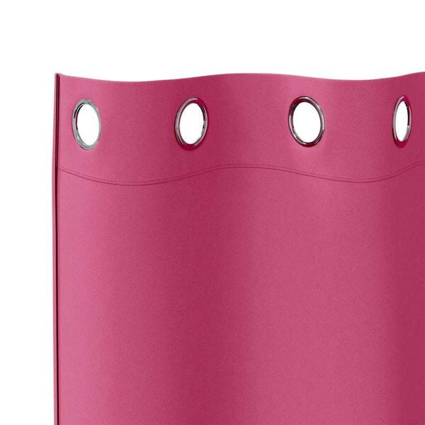 vidaXL Verdunkelungs-Vorh&auml;nge mit Ringen 2 pcs Helles Pink