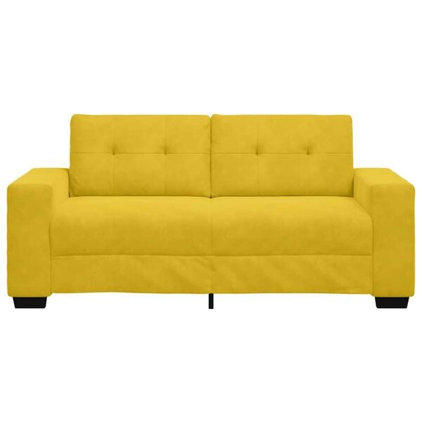 vidaXL Zweisitzer-Sofa Gelb 180x77x82 cm Samt
