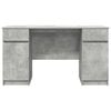 vidaXL Schreibtisch mit Regal Betongrau 140 x 49 x 76 cm Holzwerkstoff