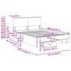 vidaXL Bettrahmen Graues Sonoma 150 x 200 cm Holzwerkstoff