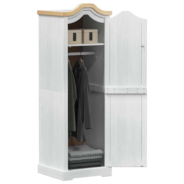 vidaXL Kleiderschr&auml;nke Wei&szlig; 55 x 52 x 170 cm Massives Kiefernholz