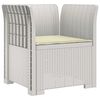 vidaXL 1-Sitzer Sessel mit Kissen Rattan-Look PP Wei&szlig;