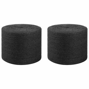 vidaXL Juteschnur 2 stk. 20 mm 100 m Schwarz 100% Tossa Jute