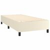 vidaXL Boxspringbett mit Matratze Creme 90x200 cm Kunstleder