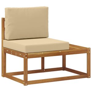 vidaXL Outdoor End Sofa Natur 91 x 63 x 73 cm Massivholz Akazie