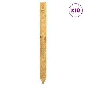vidaXL Zaunpfosten 10 Stk. Gr&uuml;n 100 cm Massives Kiefernholz