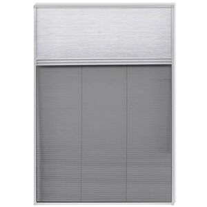 vidaXL Plisse Insektenschutzfenster mit Jalousie Aluminium 160&times;80 cm