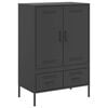 vidaXL Highboard Schwarz 68x39x101,5 cm Stahl