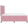 vidaXL Boxspringbett mit Matratze mit Kopfteil Rosa 180 x 200 cm Samt