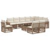 vidaXL Gartensofa-set 11 pcs Beige und Cremewei&szlig; Poly-Rattan