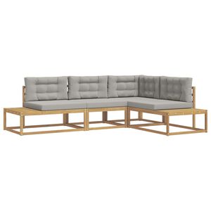 vidaXL Outdoor-Sofagarnitur Wei&szlig; 277,5 x 198,5 x 73 cm Polyester