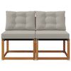 vidaXL 2 St&uuml;ck Outdoor Mittelsofa